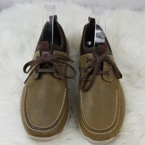 Margaritaville Boat Lace Up Mens Shoes Tan/Brown Sz 8.5